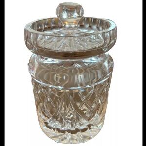 Waterford Crystal Lismore Vintage Biscuit Barrel Honey Jar With Lid